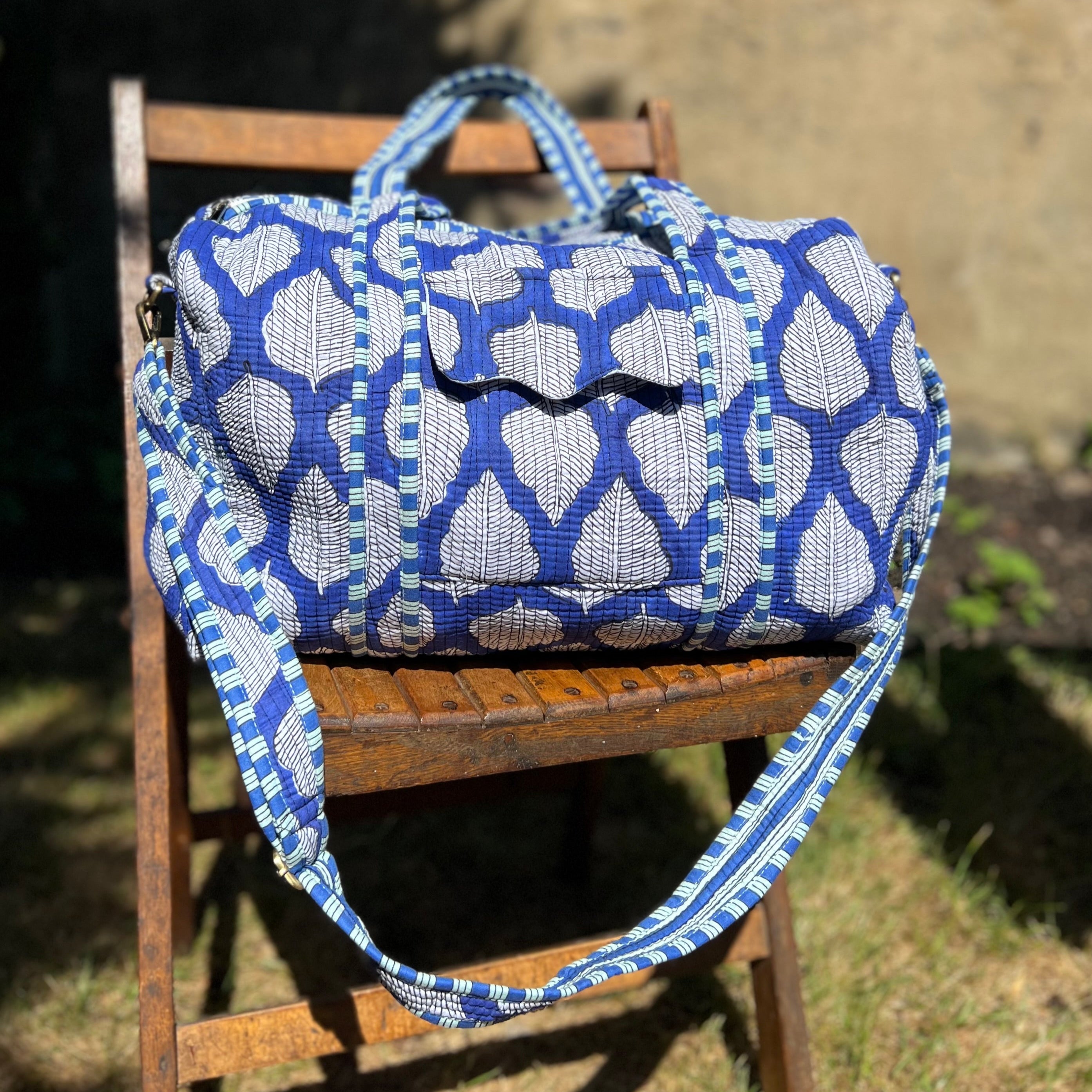 Blue Leaf Weekend Duffle Bag