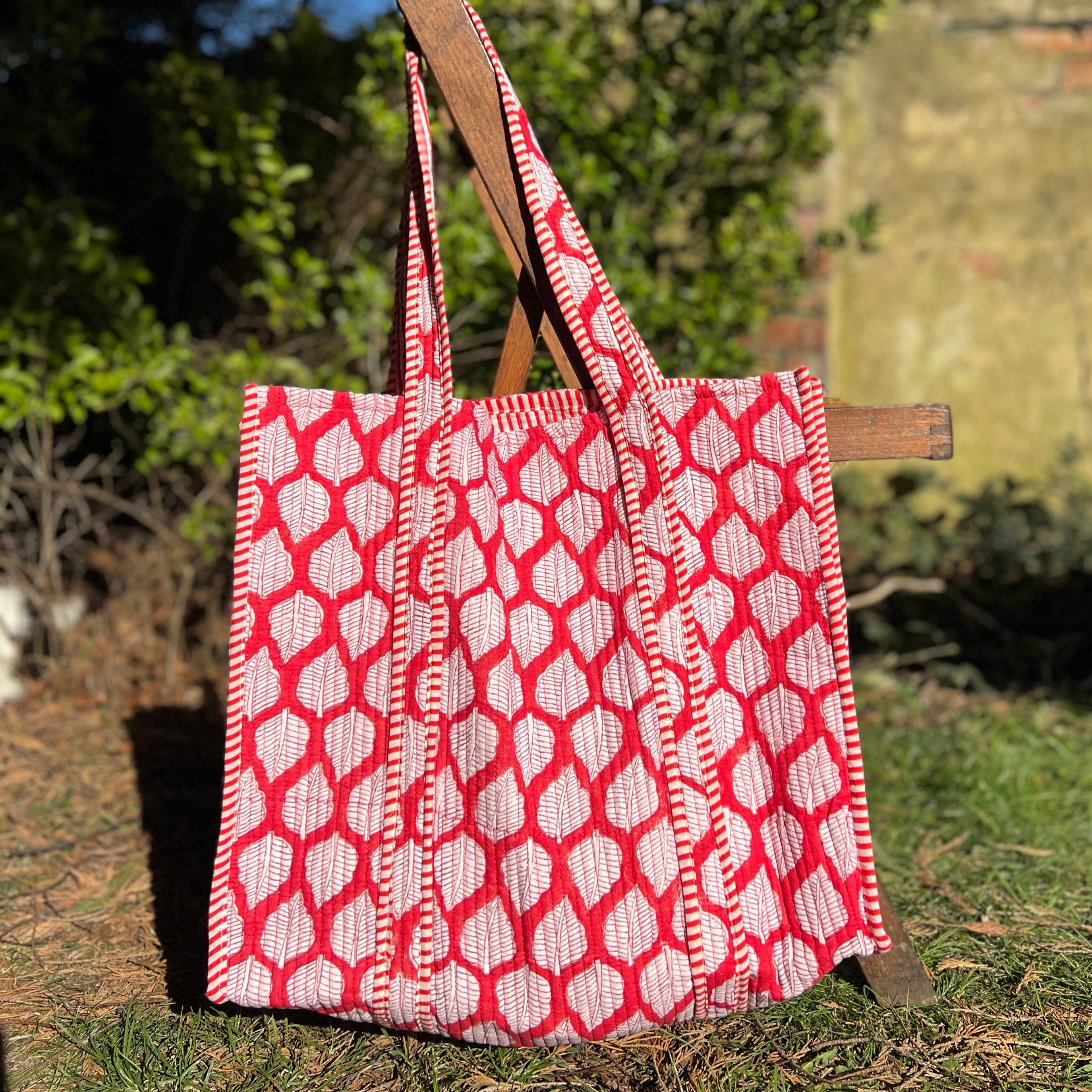 Red Leaf Tote Bag