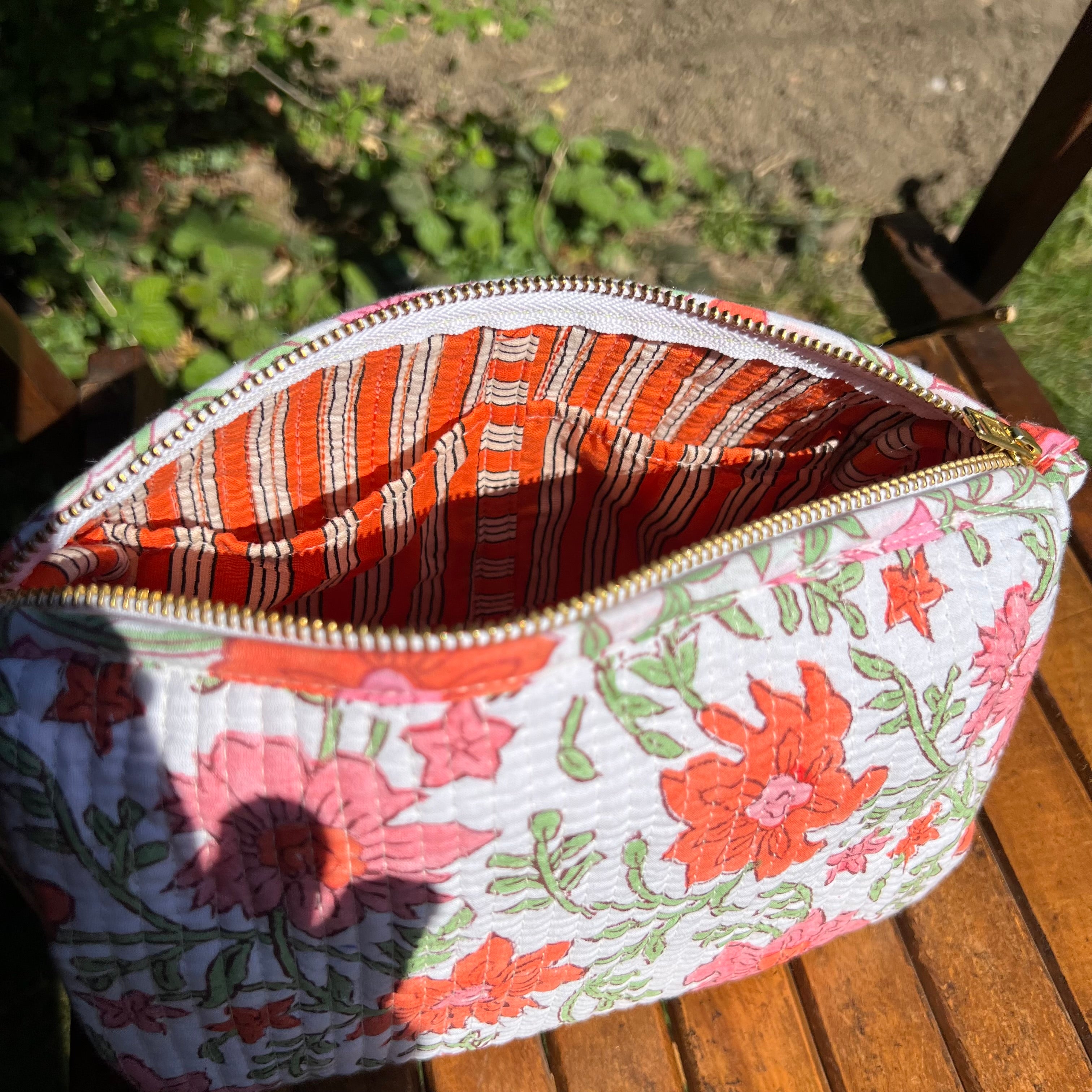 White Makeup Pouch Set of 3