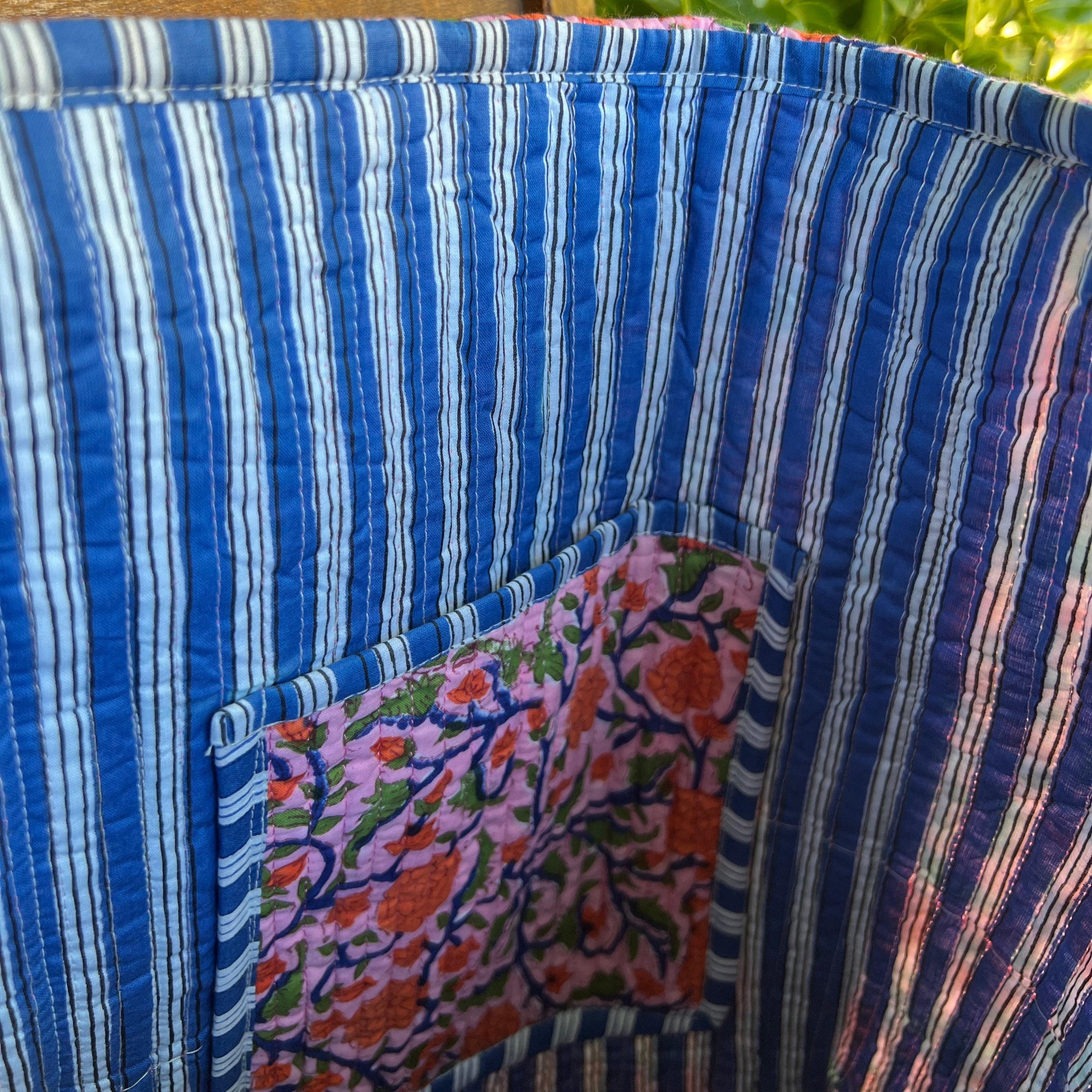 Pink Floral Tote Bag