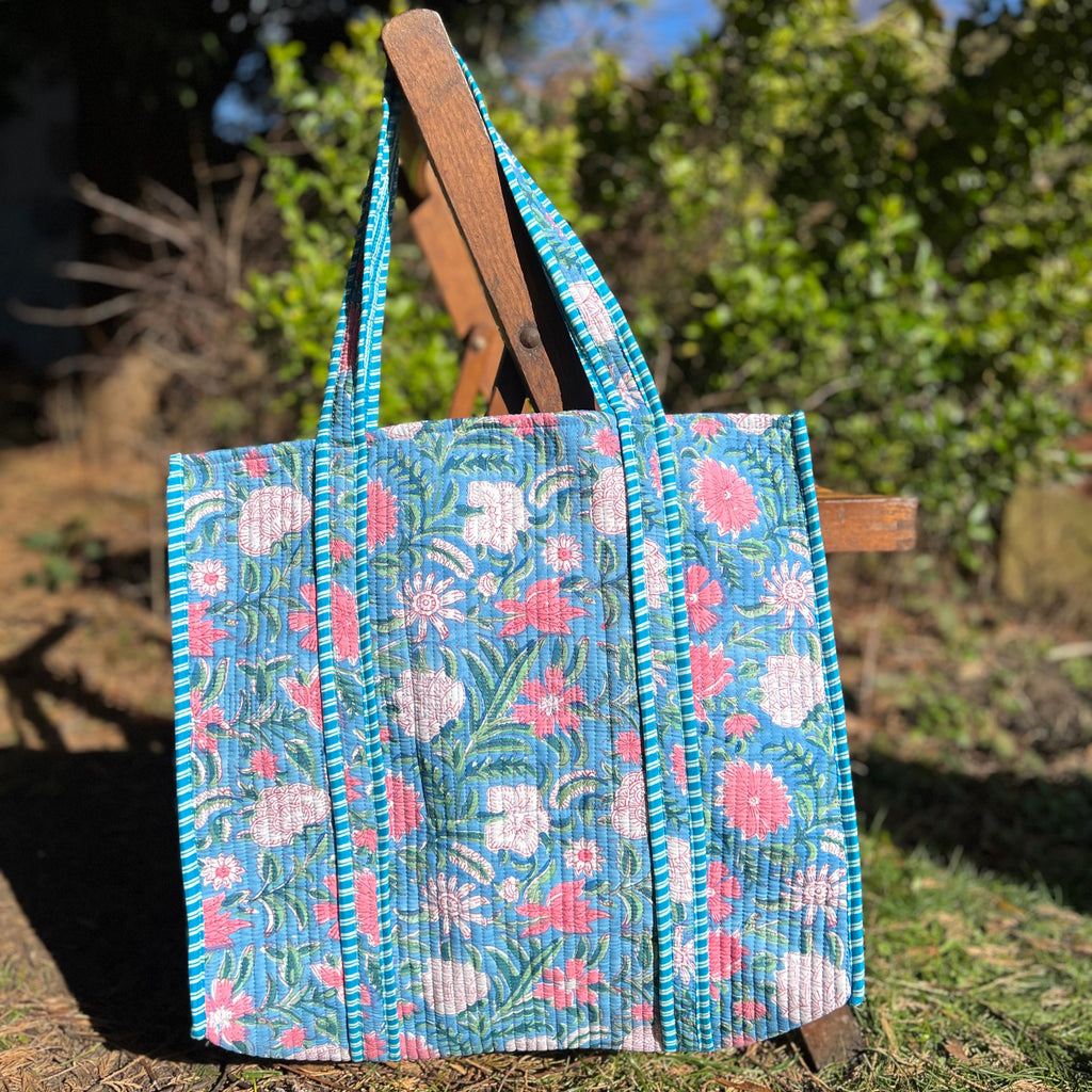 Light Blue & Pink Tote Bag