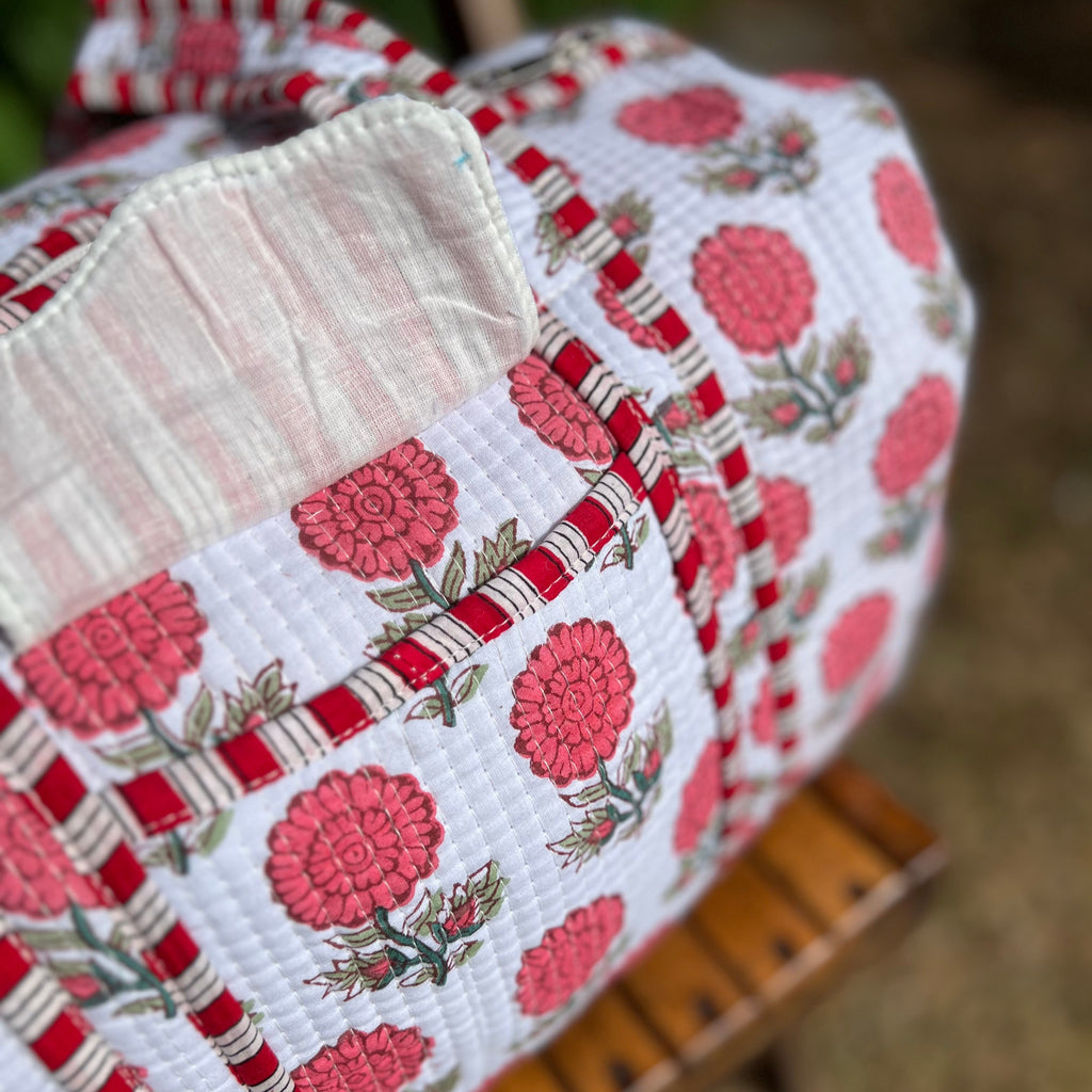 Pink Flower Weekend Duffle Bag