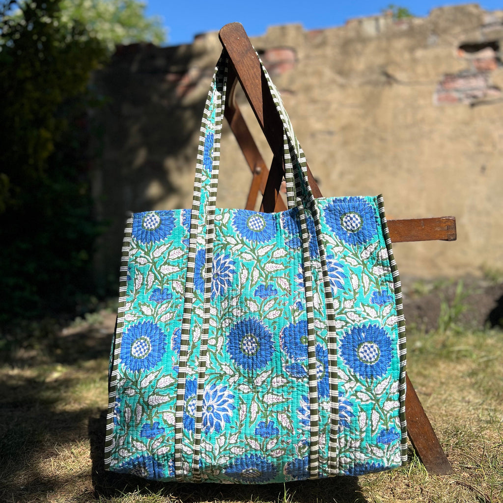 Turquoise Tote Bag